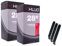 2X Kujo Fahrradschlauch 28 Zoll Sclaverand 28-622/47-635 Sv 48Mm + 3 Reifenheber