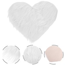 Bedroom Carpet Rug Small Rugs for Shaggy Heart Shaped Faux Fur Fabric