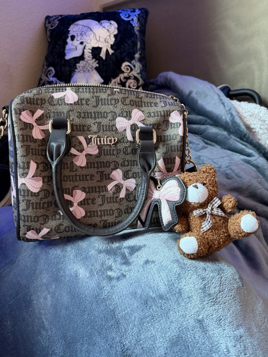 ✨激レア/Y2K✨ジューシークチュール バニティバッグ ベロア 刺繍 ブラウン Juicy Couture Satchel/Top Handle Bag Brown Bags & Handbags for