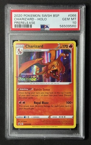 Pokemon TCG Cards Prerelease Charizard SWSH066 Holo Promo PSA 10 GEM MINT