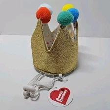 Boots & Barkley Adjustable Pet Birthday Crown NEW w/Tags