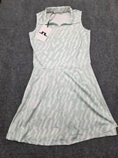 J. LINDEBERG WOMEN'S GOLF TENNIS DRESS Printed Teal SMALL NEW NWT