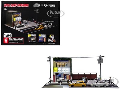 ☆ Creative Diorama Parts①　　　　　　　【特典会員限定】 American Diorama x G Fans 1:64 Initial D Tofu Shop Diorama with 2