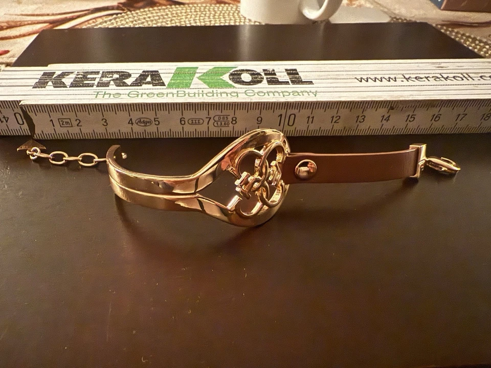 GUESS Armband Damen Leder Braun Armreif Top Zustand - Bild 4 von 4