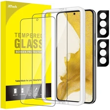 Screen Protector for Samsung Galaxy S22 5G with Camera Lens Protector, Easy I...