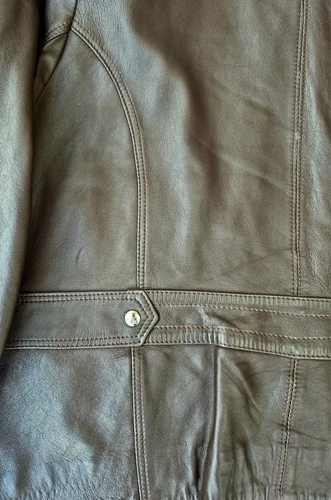 ​Womens Mens Unisex Genuine Brown Leather Vintage Jacket Jacket Size 56 image 8