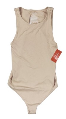 State of Day Womens Soft-Touch Seamless Thong Womens Shapewear Bodysuit NWT Nude