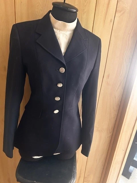 GRAND PRIX Riding Jacket Show Coat Dark Navy Windowpane