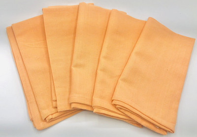 5 Orange Salmon 100% Cotton Cloth Dinner Napkins 17x17 Solid Woven Table Linens