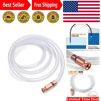 #ad Gas Siphon 6FT Multi Purpose Super Easy Siphon Pump1 2quot; Valve Virgin Grade T... $13.29
