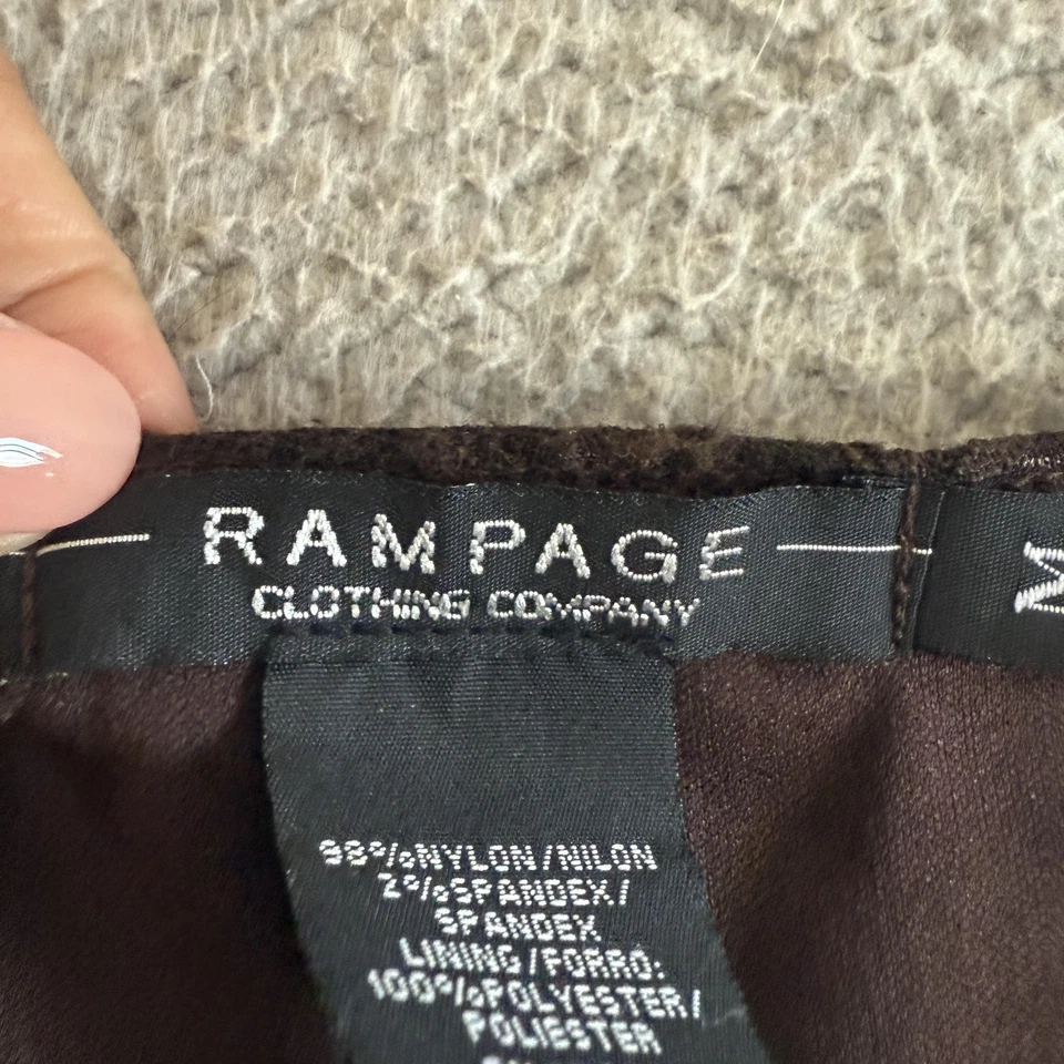 Y2K Rampage Top Medium Brown Lace Stretch Floral Brown Fairy Whimsigoth - Image 2 of 4