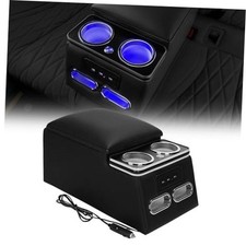 Universal Truck Seat Organizer with Padded Armrest Lid Features 3 With lamp