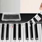 Removable Silicone 88-Key Full Size Piano Labels  [Colorful or Black]