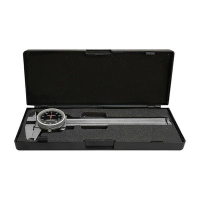 0-4'' Stainless Steel 4 Way Dial Caliper Black Face Shock Proof 0.001'' Graduation