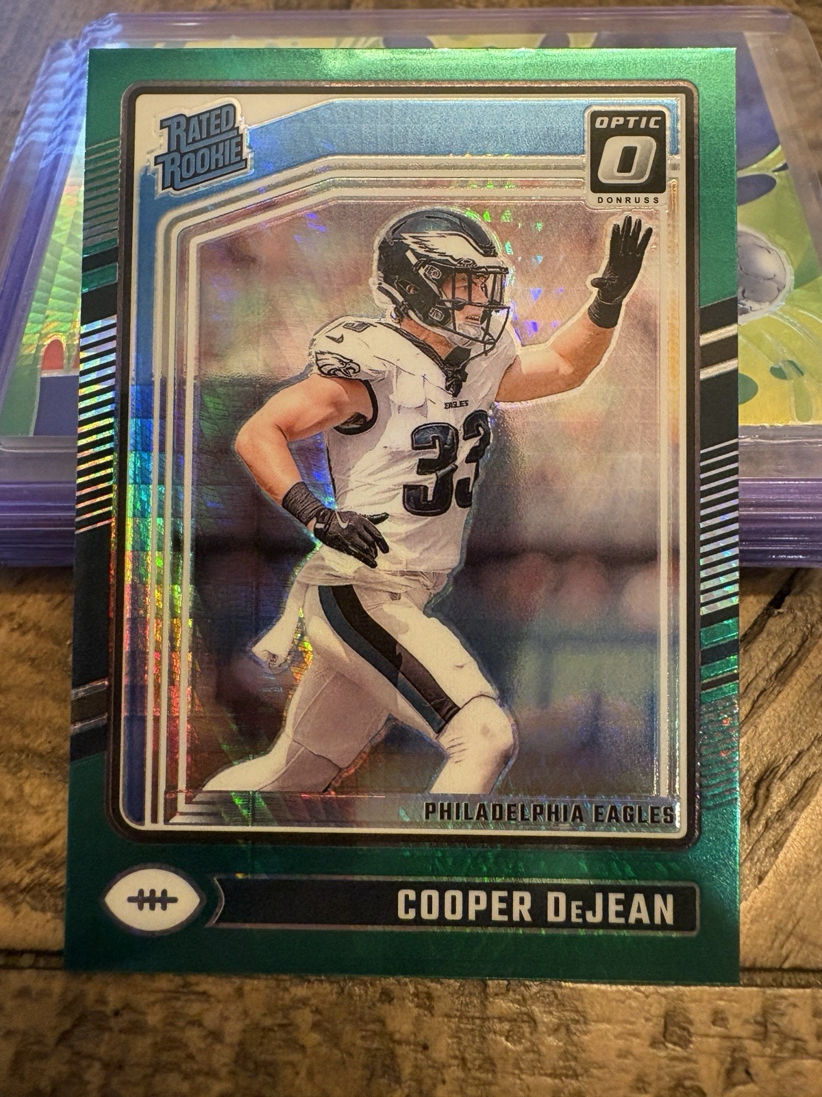 2024 Panini Donruss Optic - Rated Rookie Cooper DeJean #221 Green Hyper Prizm...
