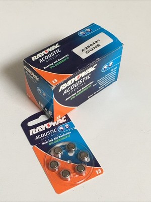 60 Stück RAYOVAC ACOUSTIC 13 PR48 in 10x6er Blister, ABGELAUFEN SEIT 2014