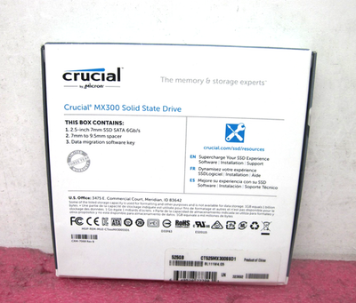 Crucial 525GB,Internal,2.5 inch (CT525MX300SSD1) Solid State Drive
