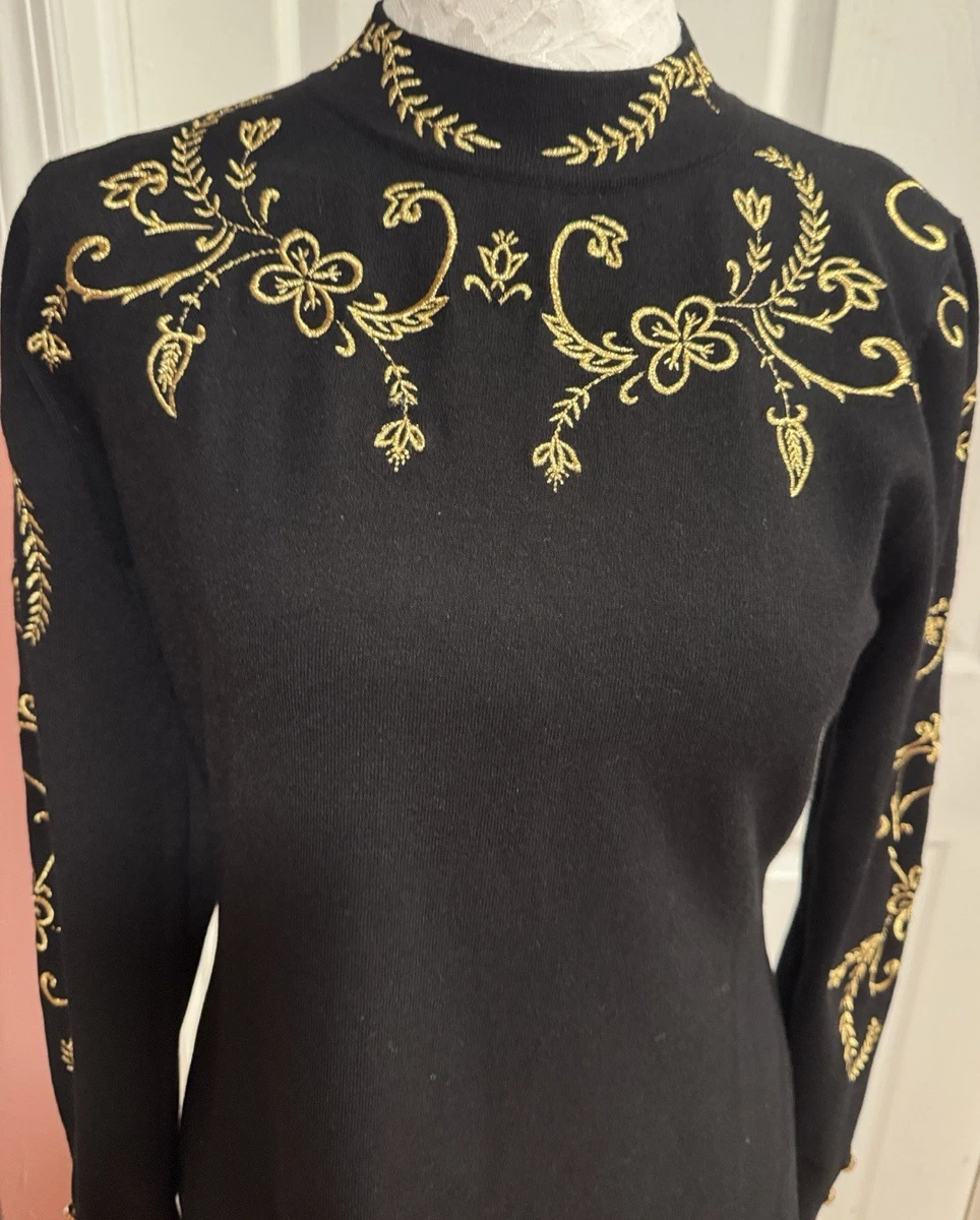 sachin and babi light blue dress Embroidered Sweater Dresses for sale main image 1