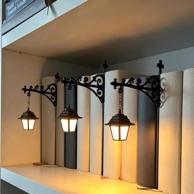 Library Lantern Decorative Bookshelf Reading Book Shelf Lights LED Lamp Ornament