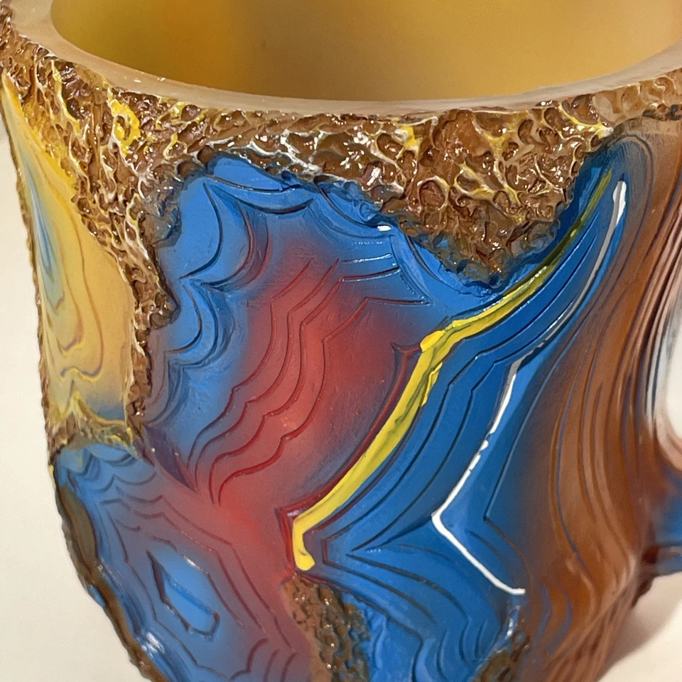 Lot Of 2 Resin Mineral Crystal Coffee Mugs With Handle Faux Mineral Crystal - Image 3 of 4