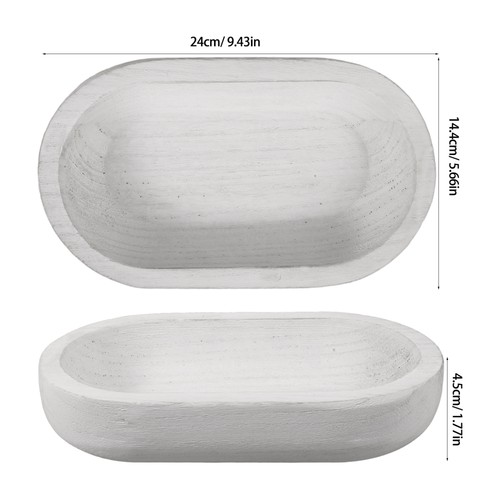 Ovale Teeschale Multifunktions-Desserttablett Serviertablett Aus Holz - Bild 6 von 12