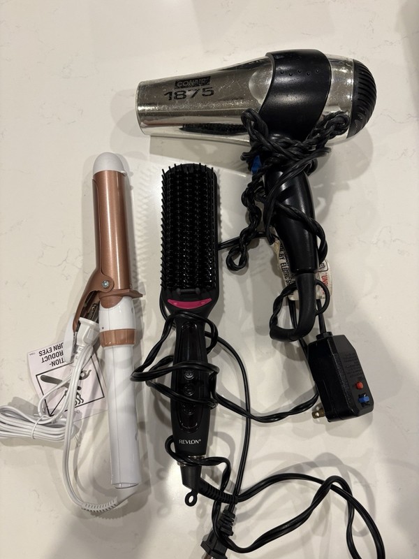 Conair Revlon Hair Tool Bundle Lot Hair Dryer Straightening Brush Curling Iron