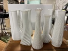Lot of 6 Vintage Milk Glass 9" Bud Vase