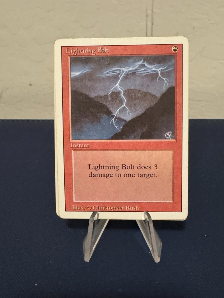 Lightning Bolt X4 Revised Edition LP Lightly Played MTG Magic the Gathering - Image 3 of 3