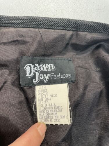 Dawn Joy Fashions Vest Black White Vintage - image 1