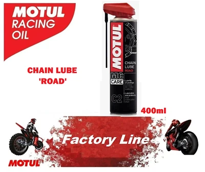 GRASSO SPRAY PER CATENA MOTO MOTUL C2 CHAIN LUBE FACTORY LINE RACING ROAD 400ml