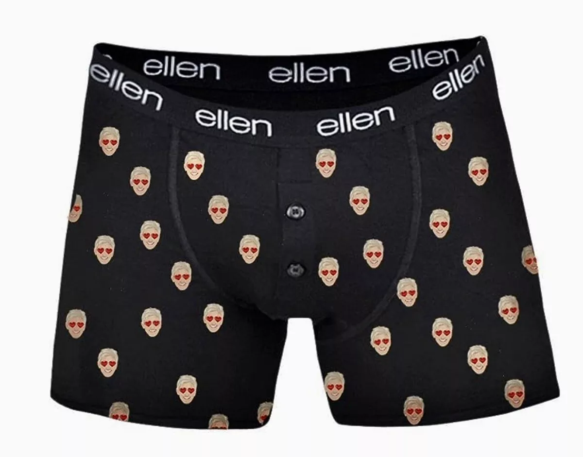 ELLEN Emoji Modal Black Red White Peach Boxer Briefs Underwear Mens Sz 3XL  XXXL