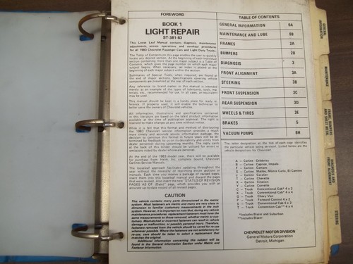 GM Dealership 1983 Car & Truck Suspension Brakes Steering Service Repair Manual - Picture 2 of 4