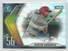 2022 Bowman Chrome Scouts' Top 100 Austin Hendrick Cincinnati Reds Card #BTP-56