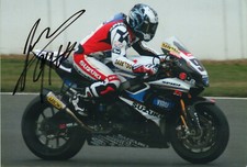 LEON HASLAM - Signed 12x8 Photograph - SPORT - MOTORCYCLE RACING