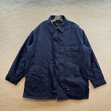 Walls FR Fire Resistant Work Wear Jacket 2XL XXL Mens Navy Blue Uniform Lined