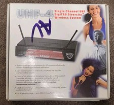 Nady UHF-4 DigiTru Diversity Transmitter Lavalier Lapel Microphone Ch10 Nice