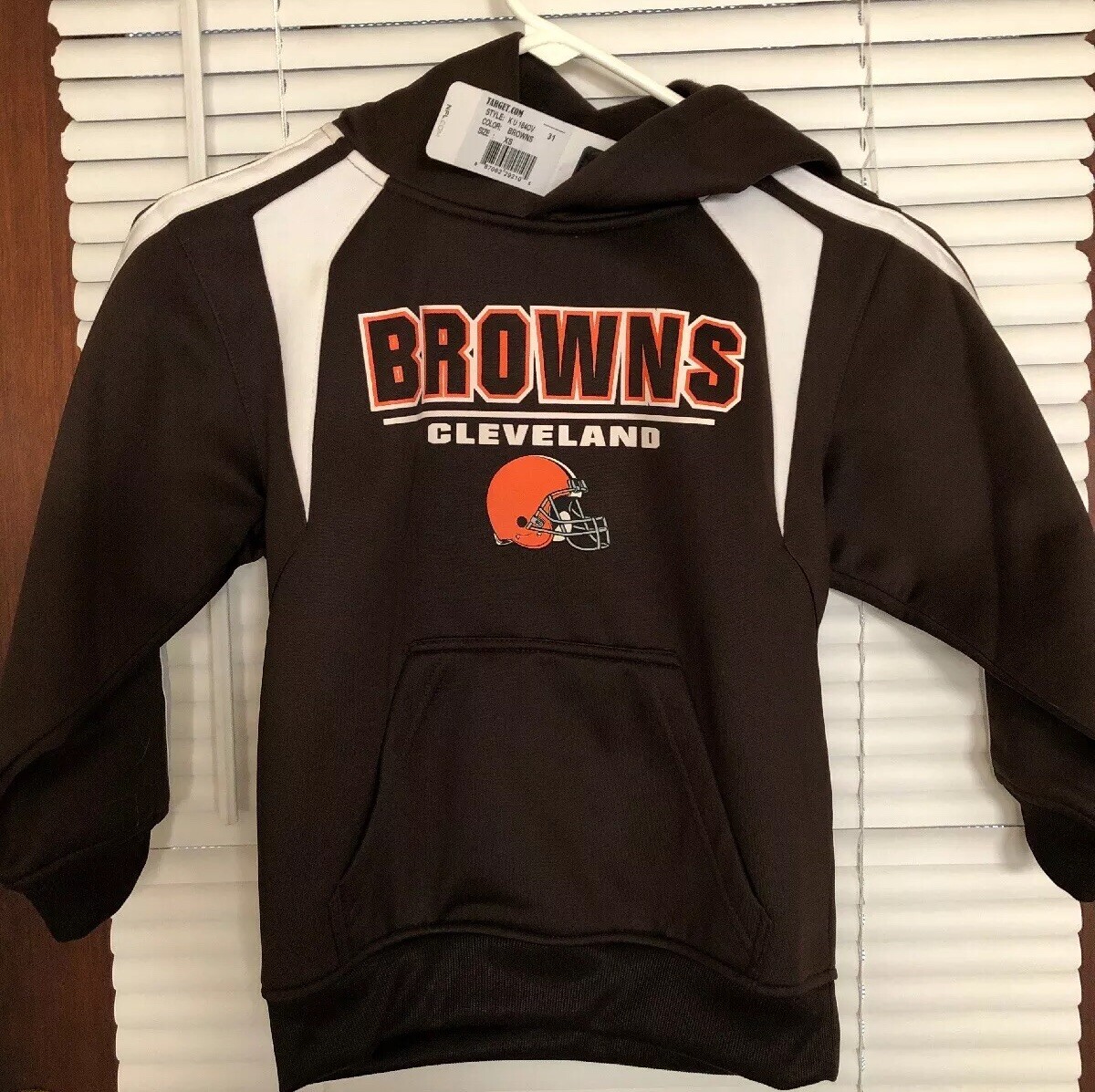 Cleveland Browns Brown Hoodie Target NWT Cleveland Browns Boys Pullover  Polyester Hoodie Jacket XS 4/5