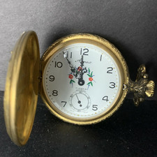VINTAGE 1950'S ARNEX 17 JEWEL INCABLOC SWISS POCKET WATCH RUNS GREAT