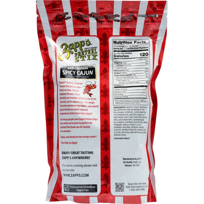 Zapp's Pretzel Stix Voodoo, Honey Mustard, Cajun & Cinnamon Variety 4