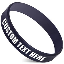 12Pcs Custom Engraved Silicone Wristbands - Personalized Luxury Rubber Bracelets