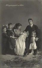 SWEDISH ROYALTY CROWN PRINCE FAMILY PC (a50882)