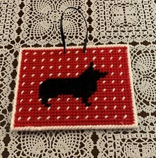 Handmade Needlepoint Dog Breed Sign Pug Dachshund Corgi Scottie Cocker Spaniel