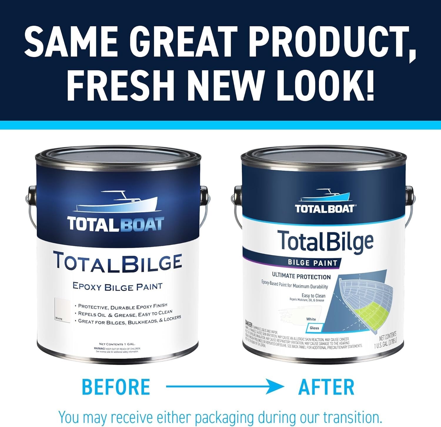 TotalBilge Epoxy Based Bilge Paint for Boat Bilges, Bulkheads, Engine Rooms a...