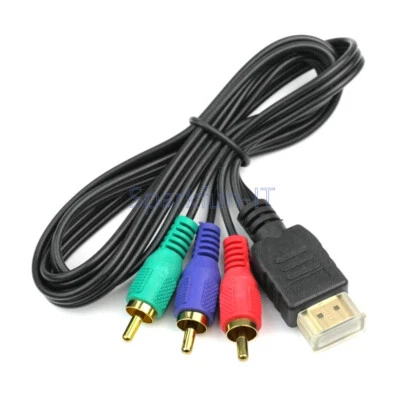 HDMI Male to 3RCA 3-RCA Video Component Connection Cable Cord Line