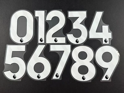 2024 2025 OFFICIAL AVERY DENNISON PREMIER LEAGUE WHITE SHORTS NUMBERS