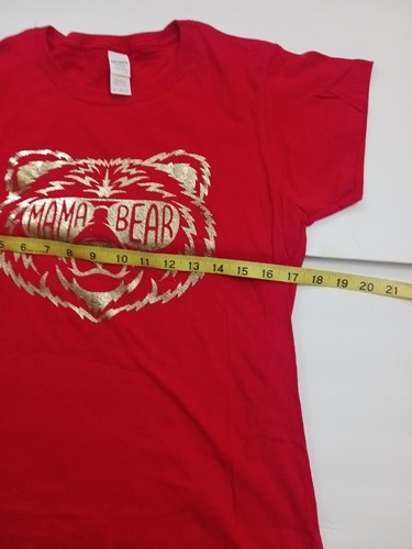 Mama Bear Small Bear hot Foil Shirt Mom Life Mama Women's T-shirt size L P - Picture 13 of 15