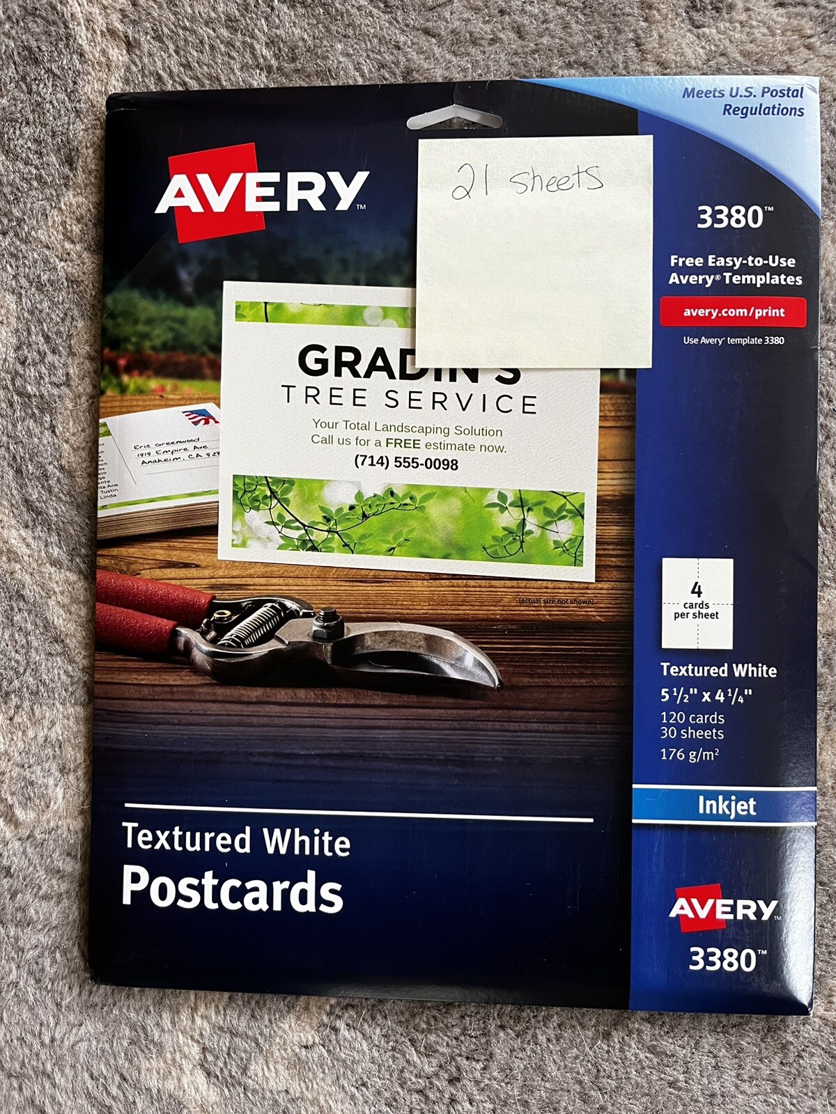 Avery Textured Postcards 5 1/2" x 4 1/4" 4 per sheet WHITE 3380 eBay