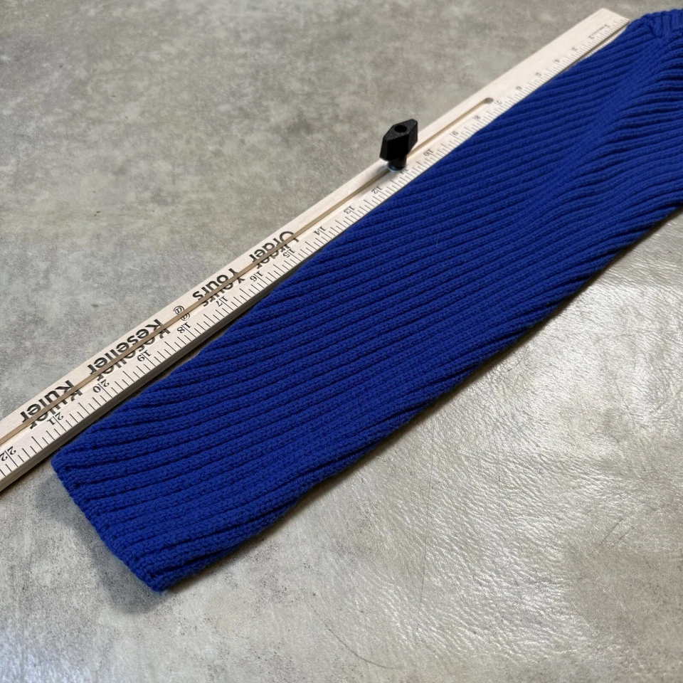 Suéter Linda Allard Ellen Tracy Mujer Talla Pequeña Lana Azul Cárdigan Acanalado Foto 4 de 4