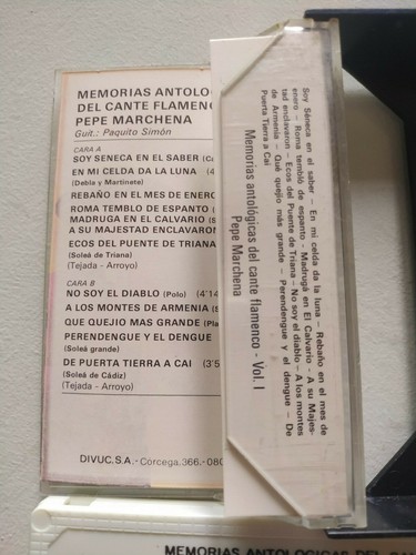 Pepe Marchena Anthological Memories Cante Flamenco 1987 - Tape Cassette - 第 2/3 張圖片