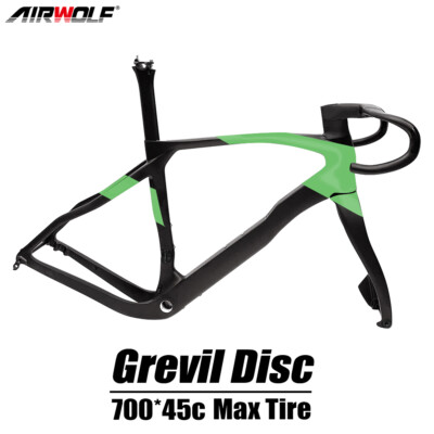 AIRWOLF Gravel F Rahmen Carbon Rennrad GREVIL 2024 700*45c Cyclocross Fahrrad